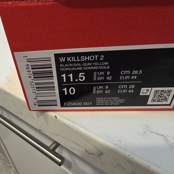 Nike "Killshot 2 Leather" Men's size 10 Black/Sail-Gum Yellow Sneakers NEW - Picture 11 of 15